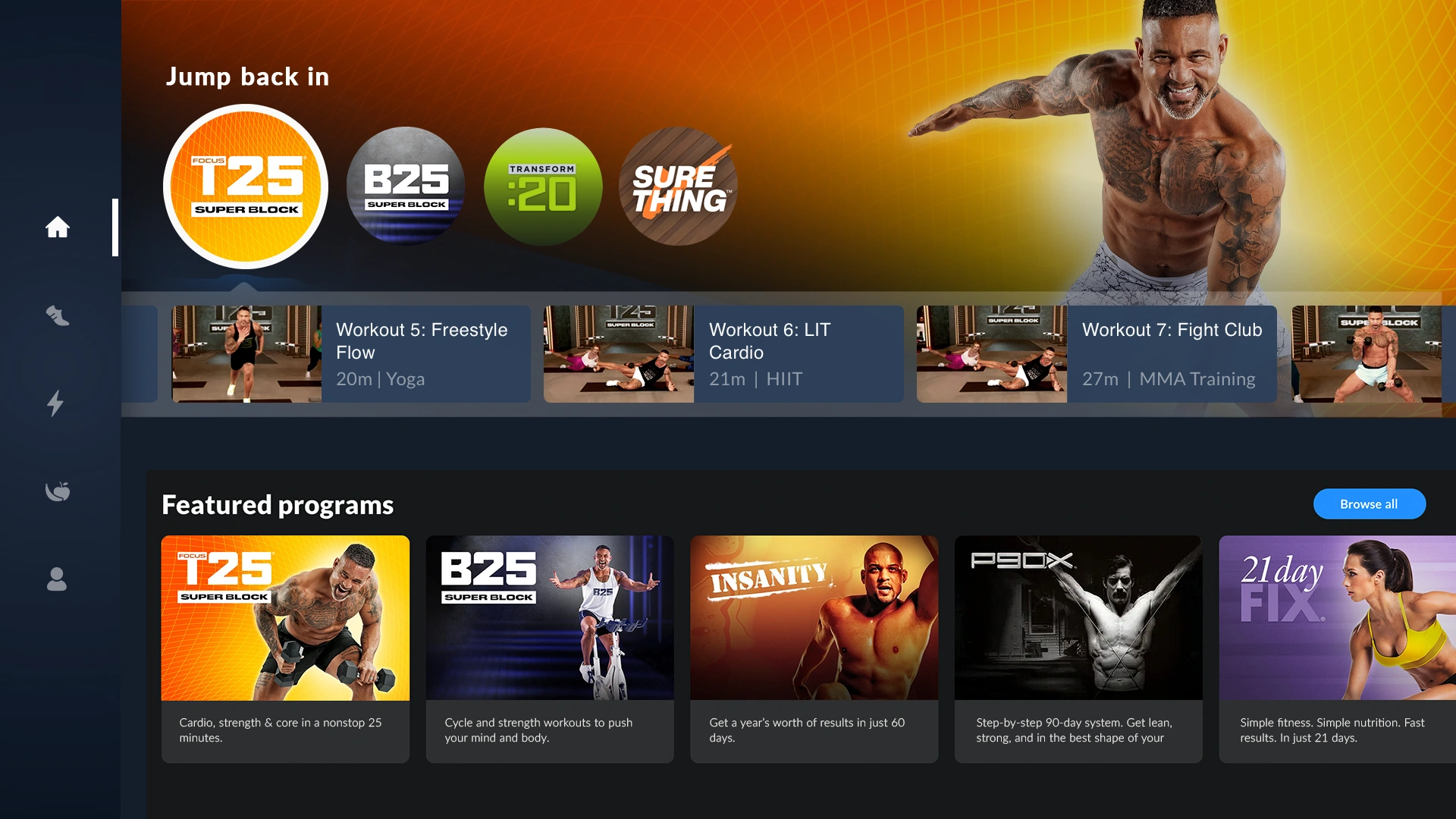 B25 Home Screen on CTV